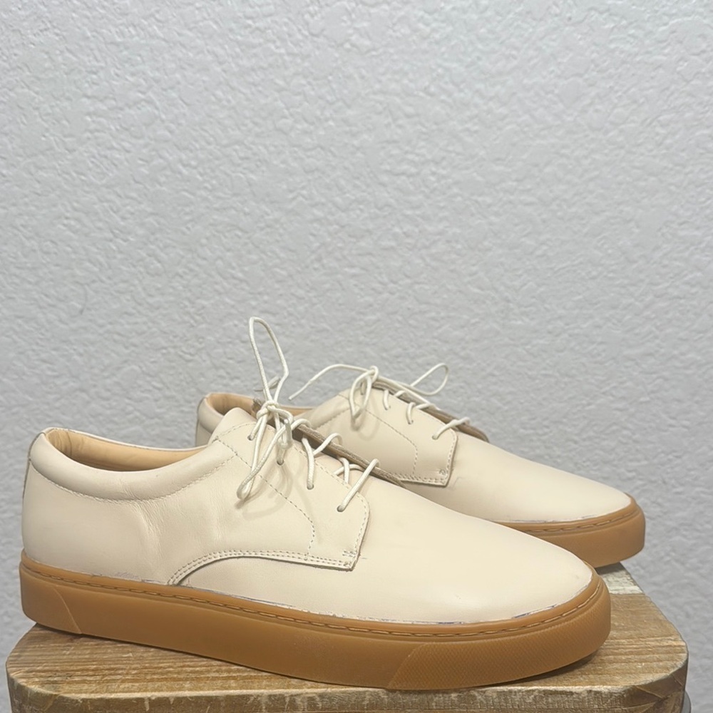 Nisolo Diego Low Top Leather Sneaker Bone Size 8.5